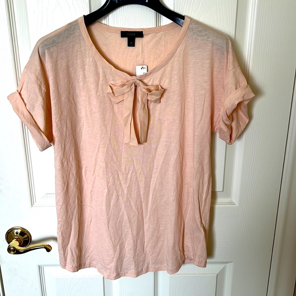 Jcrew women bowknot shoe sleeve shirt sizeM